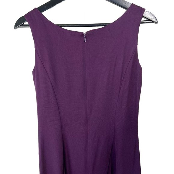 Vintage 90s Scott McClintock Purple Sleeveless Tapered Full Length Dress 4 - Picture 5 of 12